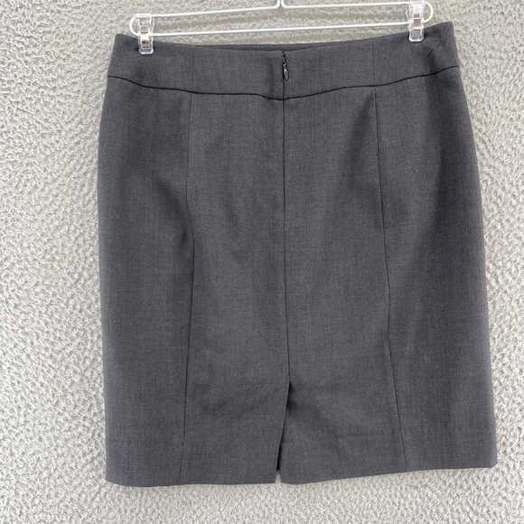 Calvin Klein Skirt Womens 6 Gray Stretch Pencil Straight Above Knee Office Work - Picture 3 of 10